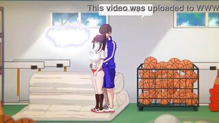 Hot college lady having sex in a gymnastics stadium in erotic ryona hentai game video