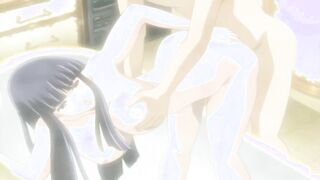 Hentai MILF with big boobs enjoys sex