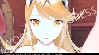 Hentai threesome with xenoblade 2 hotties