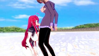 Hentai Gremory fucking with a girl with the cock