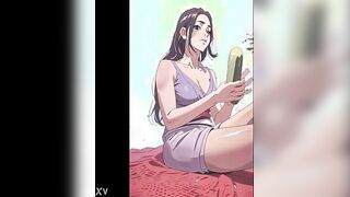 Hot horny hentai girl play with pussy
