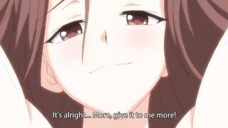 Hentai men threesome with busty curvy women