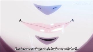 Hentai with Spanish subtitles - Busty blonde asks her best friend to fuck her in the pool
