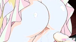 Horny waitress fucks in the bathroom - Hentai uncensored