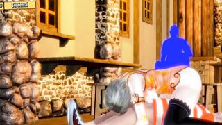 Hentai 3D - Two beautiful girls making love at the bar