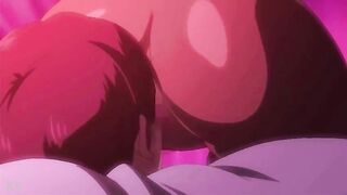 Dark skinned hentai babe receives a load