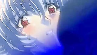 Hentai Blue hair woman tied up and played with