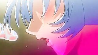 Hentai Blue hair woman tied up and played with