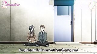Anime girl gets freaky at