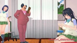 Hentai students fuck a fat doctor NTR 3D