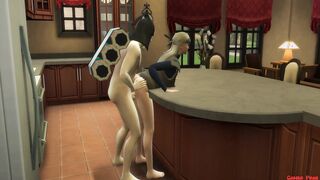 Gaara Fucks his Step Sister Temari in the Kitchen Group Sex Naruto Hentai