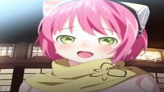 Hentai pink hair girl ninja's fucking a guy lay down