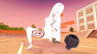 Shiro from DW - 3D Hentai - Handjob and sex