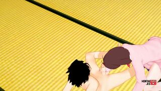 DanDaDan Hentai - Momo jerkoff, sucking and bareback by Okarun