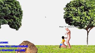 Hot woman having sex with men in Samba Lady 2024 ryona game video