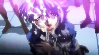 Hentai creampie gangbang fucking a pig whore hard