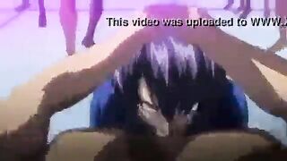 Hentai creampie gangbang fucking a pig whore hard