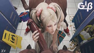 Hentai girl deep throats and gets fucked