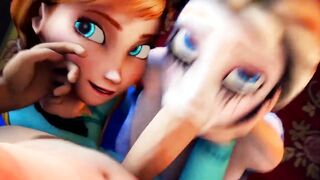 Elsa And Anna - Frozen (3d animation)