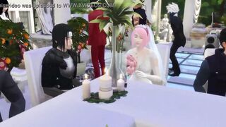 Naruto Hentai Episode 79 Sakura's Wedding Part 1 Naruto Hentai Netorare Wife in Wedding Dress Cheating Husband Cuckold