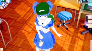 [Eroge Koikatsu! ] Touhou project Sex after rubbing the boobs of Kawashiro and having him serve as a standing handjob bl