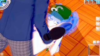 [Eroge Koikatsu! ] Touhou project Sex after rubbing the boobs of Kawashiro and having him serve as a standing handjob bl