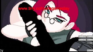 New erotic ryona hentai gameplay . Pretty woman in porn acts with a man