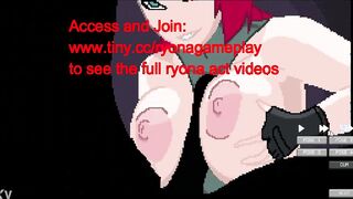 New erotic ryona hentai gameplay . Pretty woman in porn acts with a man