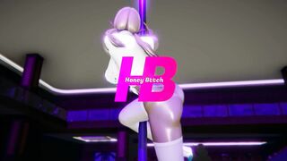 Blonde craves big back cock in the club Hentai