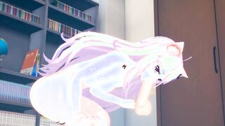Tight anime hipster cat girl gets two massive creampies - Hentai anime