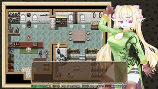 Cute blonde doing a handjob and then a blowjob in El shotenken erotic hentai game