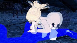 DR Stone Hentai - Kohaku sucking dick & penetration