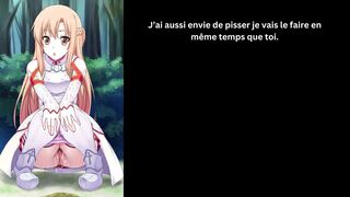 JOI Hentai Asuna Yuki fr Anal, Pissplay, Female domination, humiliation