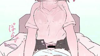 Animated hentai friend eats friend on all fours and moans a lot