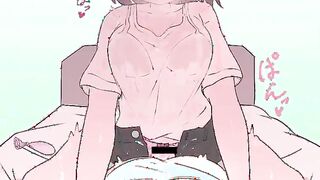 Animated hentai friend eats friend on all fours and moans a lot