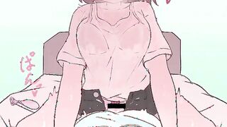 Animated hentai friend eats friend on all fours and moans a lot