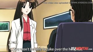 Teen makes a threesome with a doctor - Anime hentai
