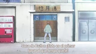 Hentai-He cums while watching a beautiful busty