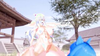 3D Hentai - Outdoor - Glasses - Futa