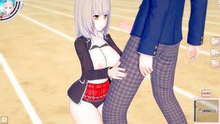 [Eroge Koikatsu! ] Etch after having a handjob blowjob service by rubbing the boobs of cute big breasts jk! 3DCG hentai