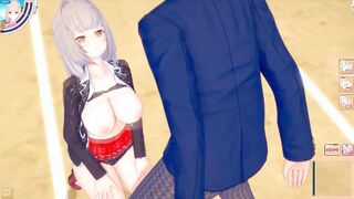 [Eroge Koikatsu! ] Etch after having a handjob blowjob service by rubbing the boobs of cute big breasts jk! 3DCG hentai