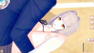 [Eroge Koikatsu! ] Etch after having a handjob blowjob service by rubbing the boobs of cute big breasts jk! 3DCG hentai