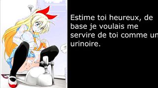 JOI hentai kirisaki chitoge, anal play, ice, femdom, humiliation