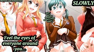 (Hentai JOI) Public Shame Fantasy with a Group of Dominant Mistresses