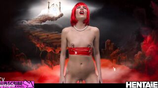 Real Life Hentai - Hot Redhead fucked by Sexmachine and fully covered in cum