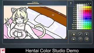 Hentai Color Studio Demo (Free Steam Demo Game) Casual, Sexual Content, Hentai, 2D, Puzzle, Anime, Relaxing, Colorful, C