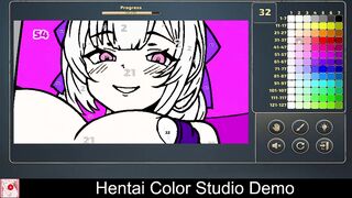 Hentai Color Studio Demo (Free Steam Demo Game) Casual, Sexual Content, Hentai, 2D, Puzzle, Anime, Relaxing, Colorful, C