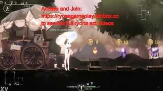 Cute lady with an umbrella having sex with a fat man in Thornsin erotic hentai game