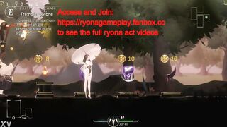 Cute lady with an umbrella having sex with a fat man in Thornsin erotic hentai game