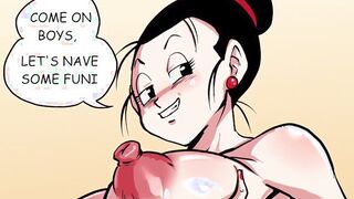 Hentai DragonBall: Chichi X Goten and trunks